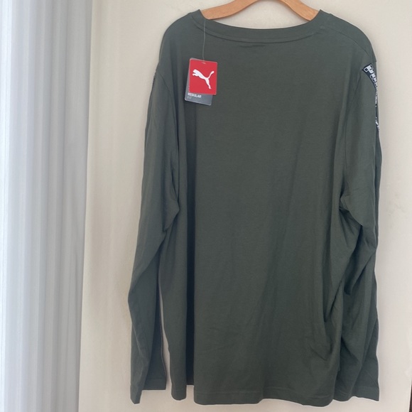 PUMA Long Sleeve Taping Tee Green XXL - Picture 4 of 10